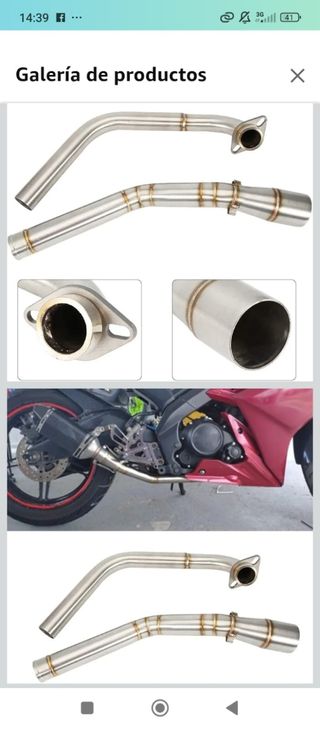 Línea de escape inox Yamaha R15 MT-15 MT-125