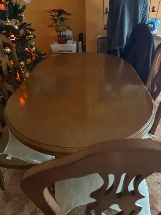 Mesa extensible con 5 sillas