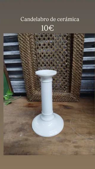 Candelabros, palmatoria y portavelas