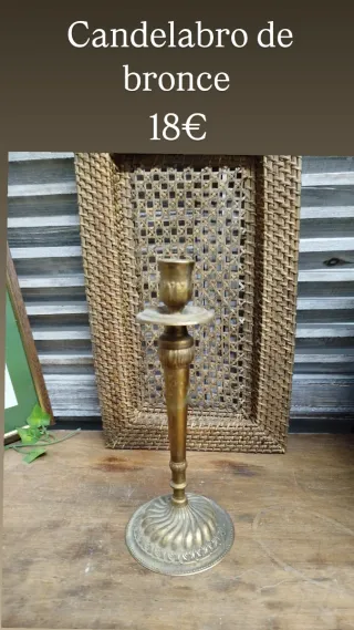 Candelabros, palmatoria y portavelas