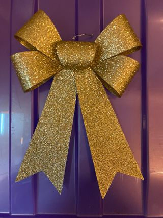25 Lazos Dorados Brillantes para Árbol de Navidad