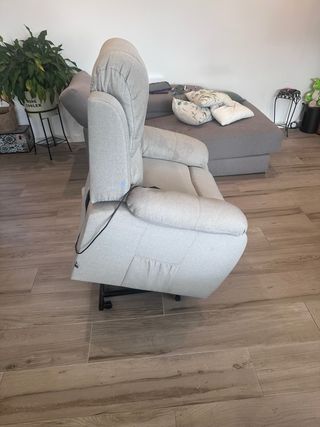 Butaca articulada eléctrica tela gris