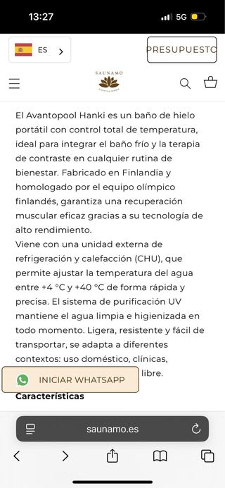 Baño de Hielo Hanki