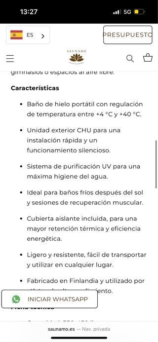 Baño de Hielo Hanki