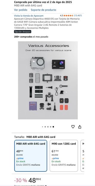 Kit Accesorios GoPro / APEXCAM