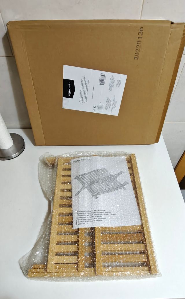 Escurreplatos Bambú Natural 2 Niveles Secar Platos