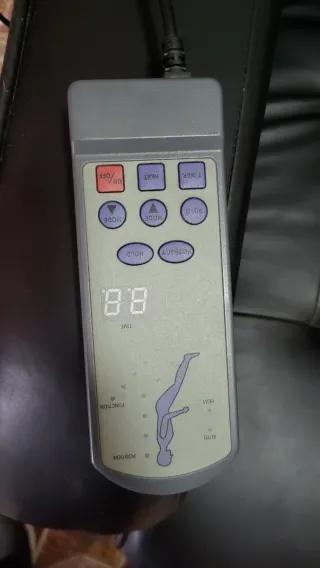 Sillón de Masajes Negro Cuero