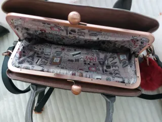 Bolso Anekke beige y multicolor