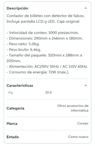 Contador de Billetes