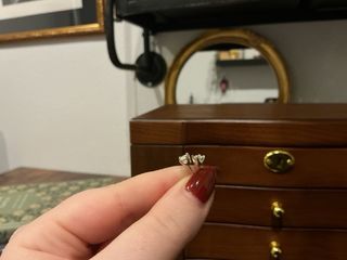 Pendientes solitarios de Plata y circonitas