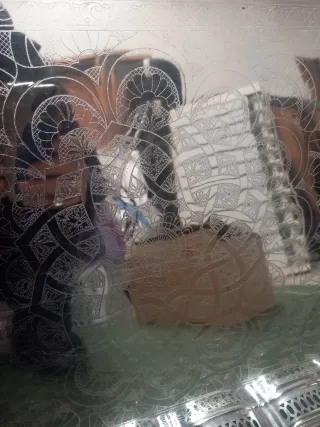 Bandeja de lujo plateada grande