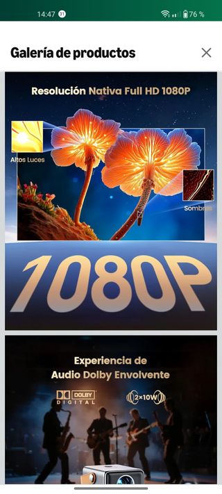 Proyector Wimius P61 Negro estrenar