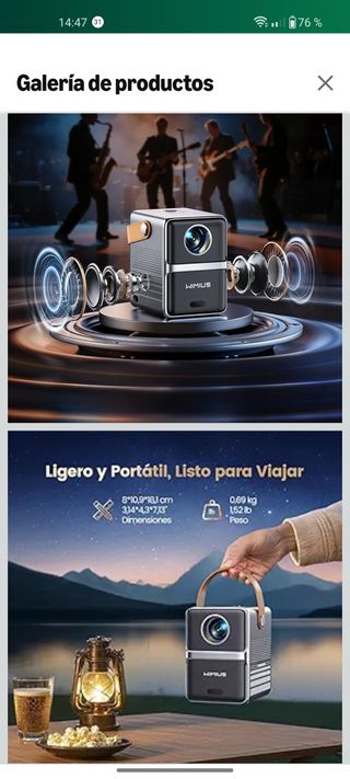 Proyector Wimius P61 Negro estrenar