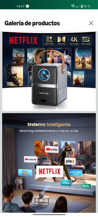 Proyector Wimius P61 Negro estrenar