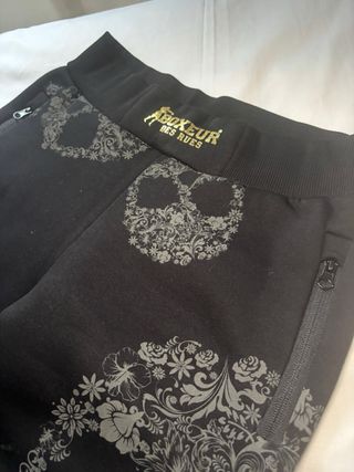 Boxeur Des Rues Pantalon Negro con Calaveras