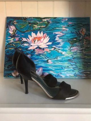 Sandalias de tacón negras