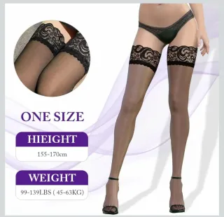 Calze autoreggenti nere 10 den