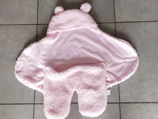 Saco abrigo bebé rosa