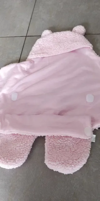 Saco abrigo bebé rosa