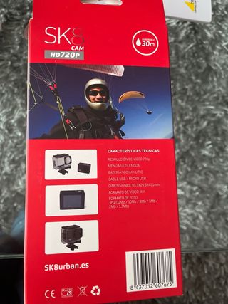 Cámara Deportiva SK8 HD 720P Sumergible 30m