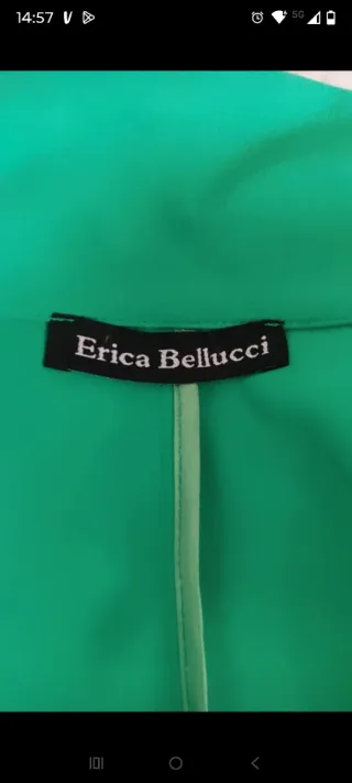 Tailleur donna verde e giallo. Modello E.Franchi