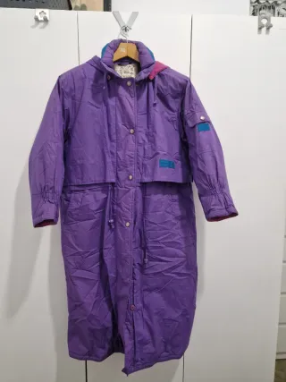 Abrigo Anorak Morado y Rosa