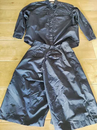 Conjunto Moncler Camisa y Pantalón Azul