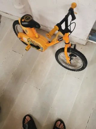 Bicicleta infantil naranja