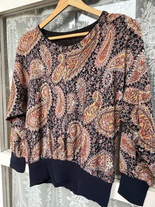 Blusa vintage estampado paisley