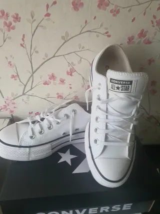 Zapatillas Converse Polipiel Blancas Talla 37