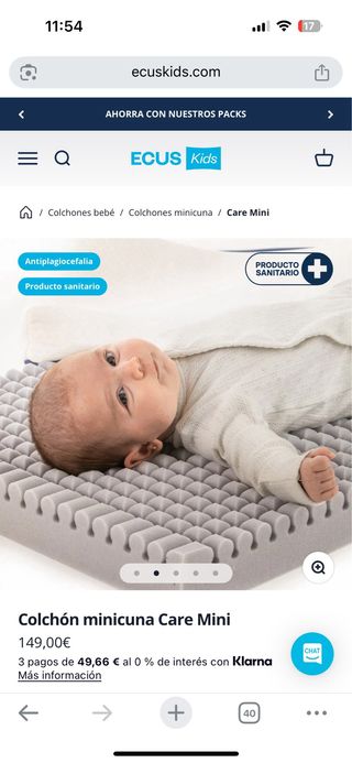 Minicuna Colecho Madera y Blanca