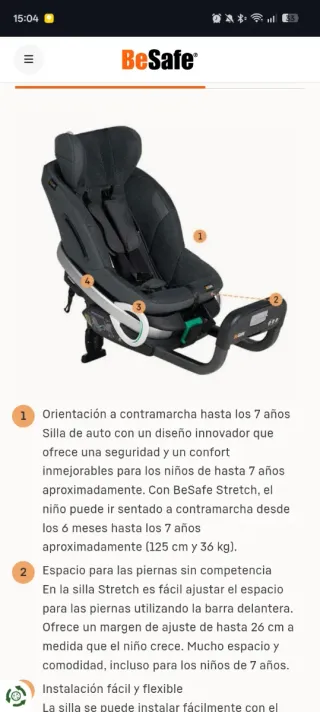 Silla Coche BeSafe Stretch