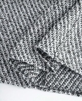 Vestido Negro y Gris Terciopelo Tweed