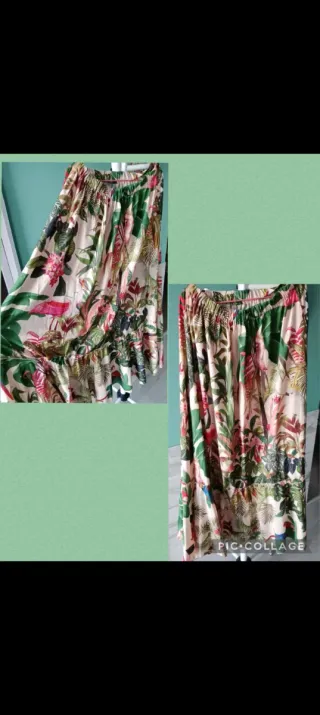 Falda larga floral S/M