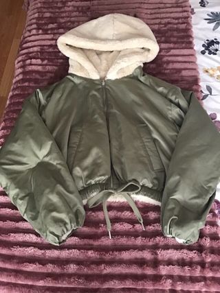 Chaqueta Zara Bomber Verde