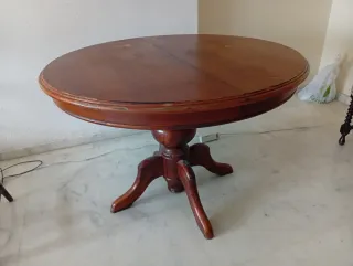 Mesa de centro extensible de madera antigua