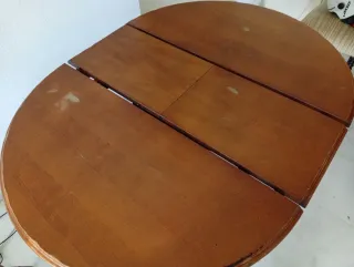 Mesa de centro extensible de madera antigua