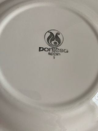 Juego de merienda de porcelana blanca de PONTESA