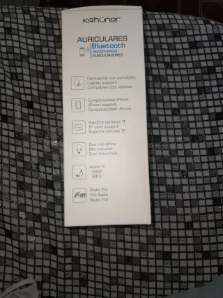 Auriculares Kshuner Negros y Plateados