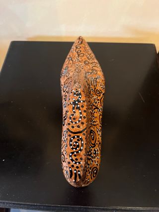 Horma madera antigua pintada a mano