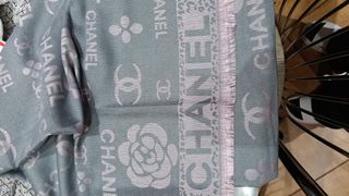 Sciarpa Chanel Grigio Rosa