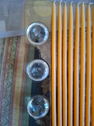 Set 8 Candele Taper Arancio