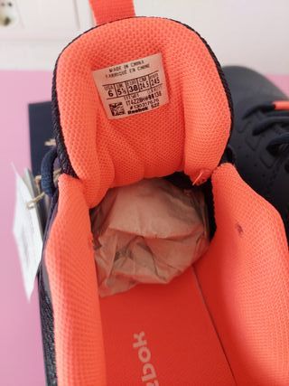 Zapatillas Reebok Talla 38 Azul Marino y Naranja