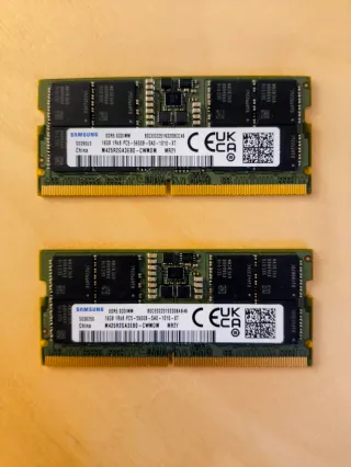32GB NEW DDR5 Dual Channel Samsung (2X16GB) SODIMM