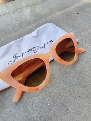 Occhiali da sole cat-eye arancioni