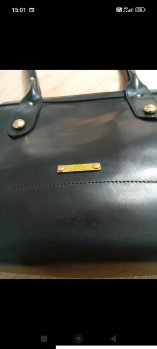 Borsa Vera Pelle Nera NUOVA