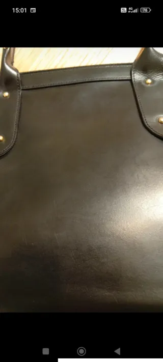 Borsa Vera Pelle Nera NUOVA