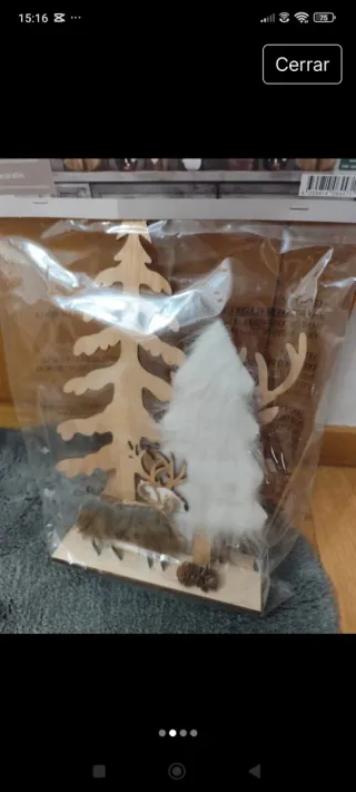 Figuras decorativas árbol y reno