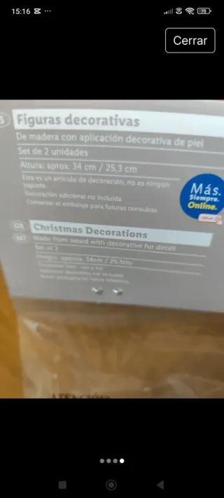 Figuras decorativas árbol y reno