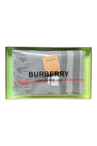 Burberry bufanda Gris y Rojo